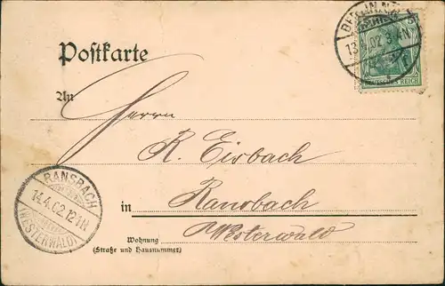 Schöneberg-Berlin  Durchfahrt der Hochbahn durch das Haus Bülowstrasse 70. 1902