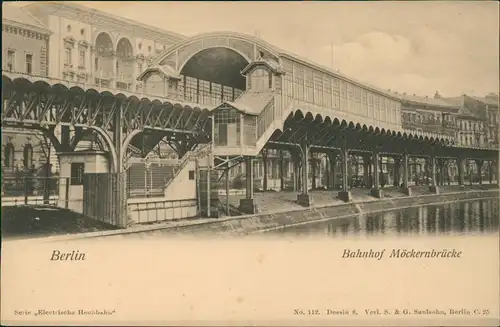 Ansichtskarte Kreuzberg-Berlin Bahnhof Möckernbrücke 1902