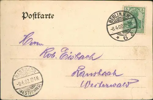 Ansichtskarte Kreuzberg-Berlin Bahnhof Hallesches Ufer 1902