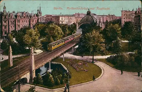 Ansichtskarte Schöneberg-Berlin Nollendorfplatz Hochbahn 1916