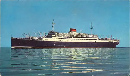 M/N VULCANIA SATURNIA Italia Steamer Schiff Dampfer Schiffsfoto AK 1960