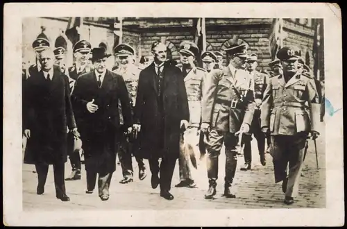 Gruppenbild Adolf Hitler, Hermann Göring Militaria Fotoabzug 1939/1960