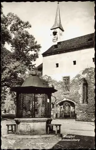 Ansichtskarte Salzburg Burghof der Hohensalzburg 1960