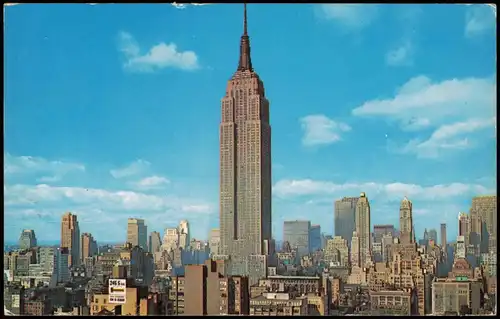 Postcard New York City Empire State Building Manhattan Panorama 1962