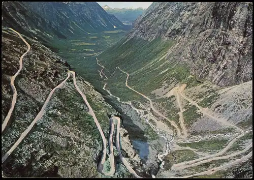 Postcard Romsdale Umland-Ansicht The Trollstigen Mountain Road 1972