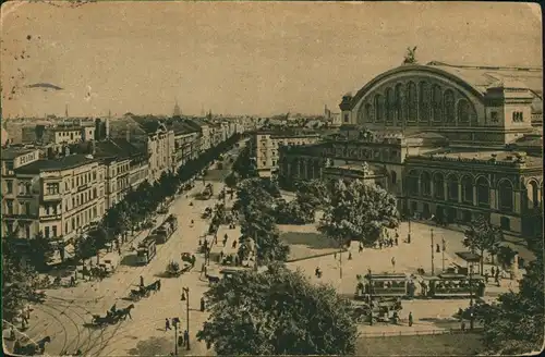 Kreuzberg-Berlin Königgrätzer Straße mit Anhalter Bahnhof 1921