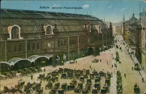 Ansichtskarte Mitte-Berlin Bahnhof Friedrichstraße 1916