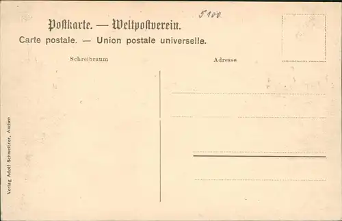 Ansichtskarte Aachen Hauptbahnhof, Vorplatz 1916