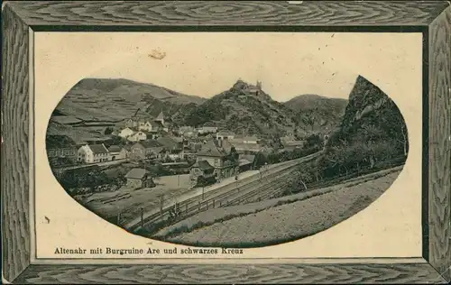 Ansichtskarte Altenahr Bahnhof 1911 Passepartout
