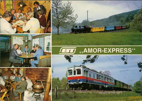 Ansichtskarte  BODENSEE-TOGGENBURG-BAHN Mehrbildkarte "Amor-Express" 1970