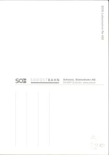 Verkehr & Eisenbahn: SOB SÜDOSTBAHN Elektro-Lokomotive SOB-Lokomotive 456 2000