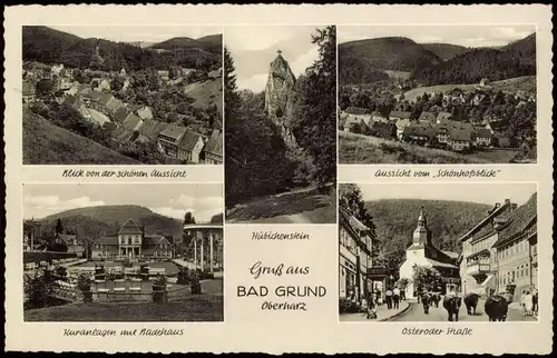 Bad Grund (Harz) MB Osteroder Straße Kuranlagen mit Badehaus 1954