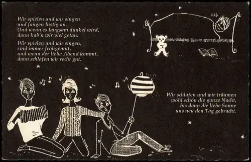 Skizzen Doris Streiter Wir spielen und wir singen und fangen lustig an. 1961