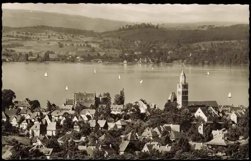 Ansichtskarte Überlingen Blick auf die Stadt 1957