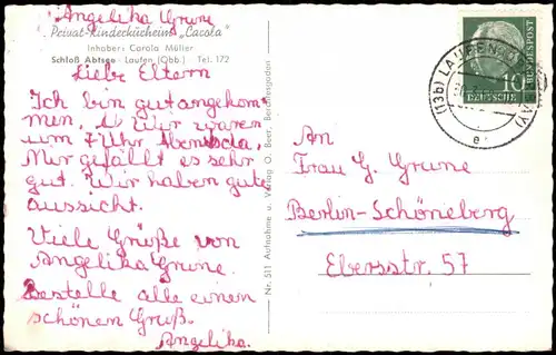 Laufen (Salzach) Schloß Abtsee Laufen (Obb.) Privat-Kinderkurheim CAROLA 1958