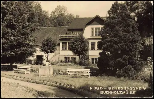 Roßlau (Elbe)-Dessau  Umland-Ansicht FDGB-GENESUNGSHEIM BUCHHOLZMÜHLE 1958