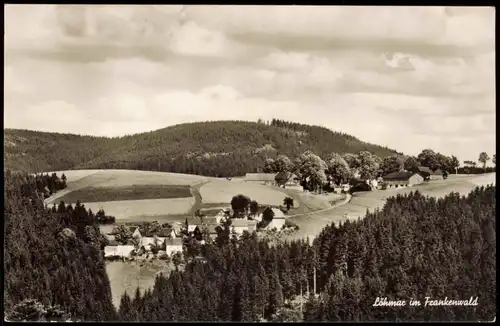 Löhmar-Schwarzenbach am Wald Panorama Ansicht; Ort im Frankenwald 1960