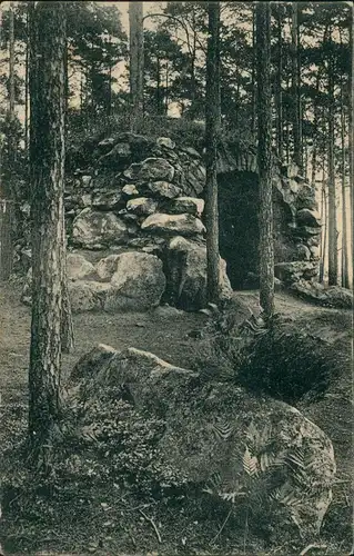 Postcard Wehrau Osiecznica Grotte Schlesien 1913