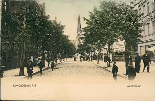 Ansichtskarte Magdeburg Annastrasse 1908