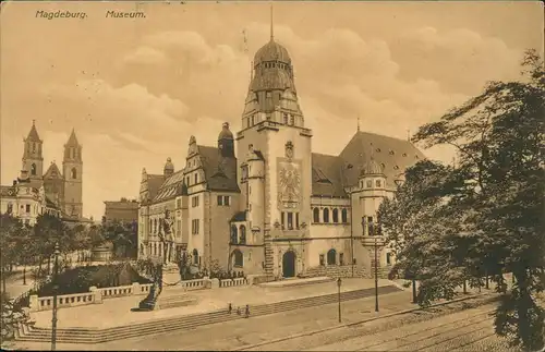 Ansichtskarte Magdeburg Museum 1908