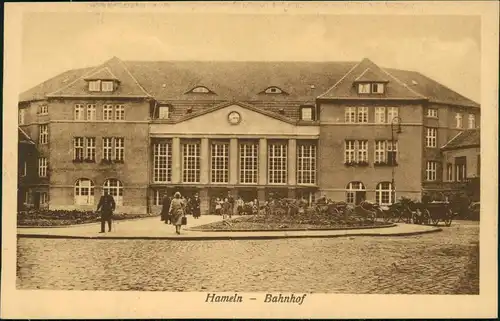 Ansichtskarte Hameln Bahnhof 1924