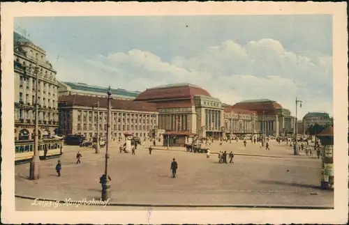 Ansichtskarte Leipzig Hauptbahnhof 1931