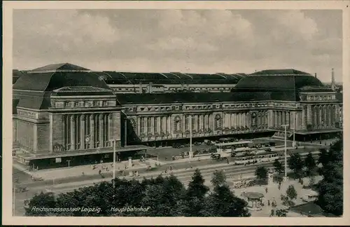 Ansichtskarte Leipzig Hauptbahnhof 1935