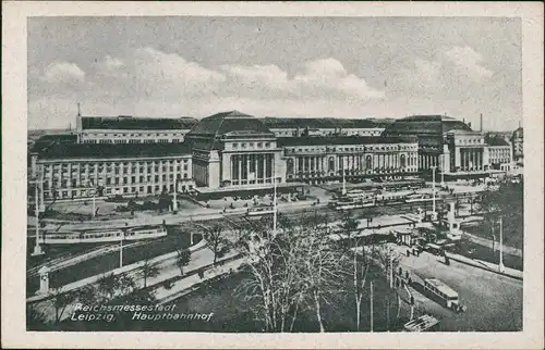 Ansichtskarte Leipzig Hauptbahnhof 1954