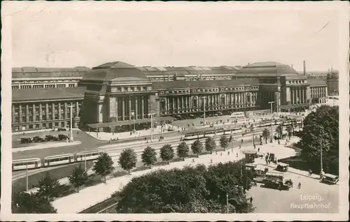 Ansichtskarte Leipzig Hauptbahnhof 1937