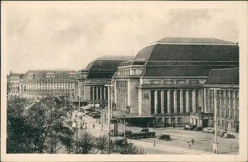 Ansichtskarte Leipzig Hauptbahnhof 1942