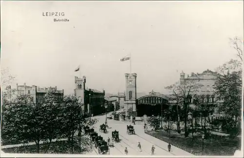 Ansichtskarte Leipzig Thüringer Bahnhof 1913/1975 REPRO