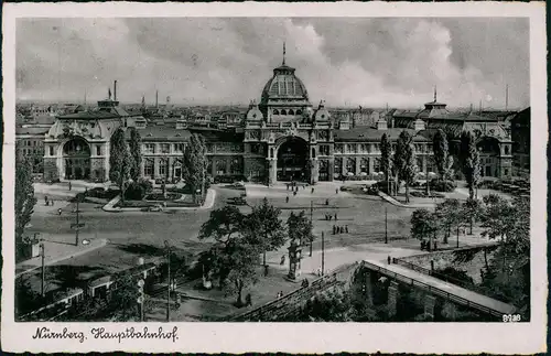 Ansichtskarte Nürnberg Hauptbahnhof 1941