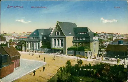 Ansichtskarte Remscheid Hauptbahnhof 1914