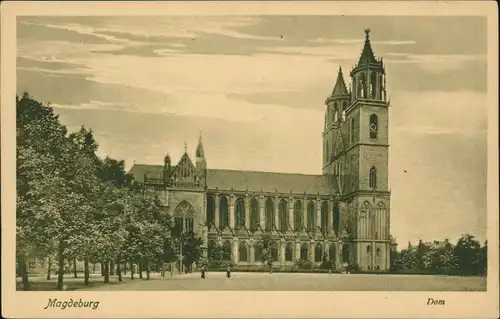 Ansichtskarte Altstadt-Magdeburg Dom 1924