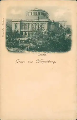 Ansichtskarte Magdeburg Stadttheater 1908