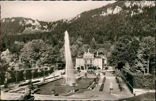 Ansichtskarte Linderhof-Ettal Schloß Linderhof - Castle of Linderhof 1968