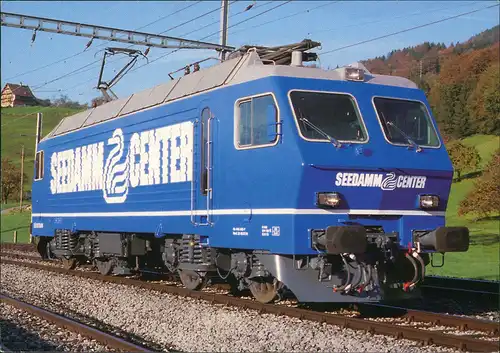 SOB (Südostbahn) Re 446 446 "Seedamm Center" Verkehr Eisenbahn Lokomotive 1980