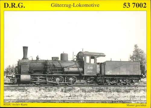Verkehr/KFZ - Eisenbahn/Zug/Lokomotive Dampf-Güterzuglokomotive 53 7002 2002