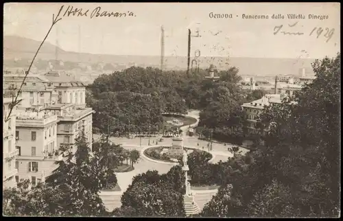 Cartoline Genua Genova (Zena) Panorama dalla Villetta Dinegro 1929