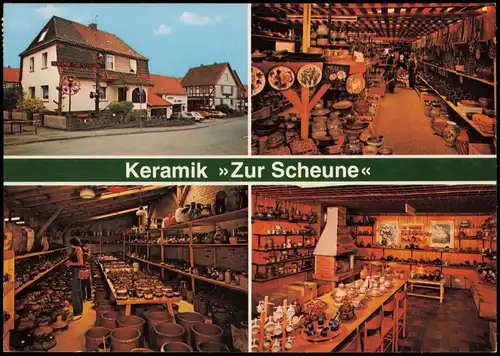 Ansichtskarte Moringen 4 Bild Keramik »Zur Scheune« Deichstraße 1 a 1981