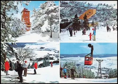 Oberwiesenthal Wetterwarte Sprungschanze Skihang Drahtseilbahn Fichtelberg 1977