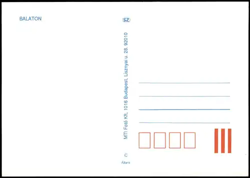 Postcard .Ungarn Balaton Magyar Motorschiff Segelboot 1989