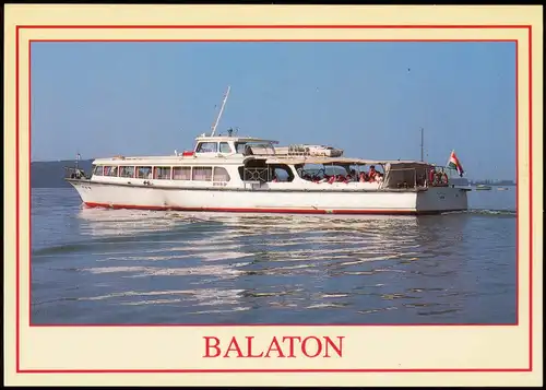 Postcard .Ungarn Balaton Magyar Motorschiff 1989
