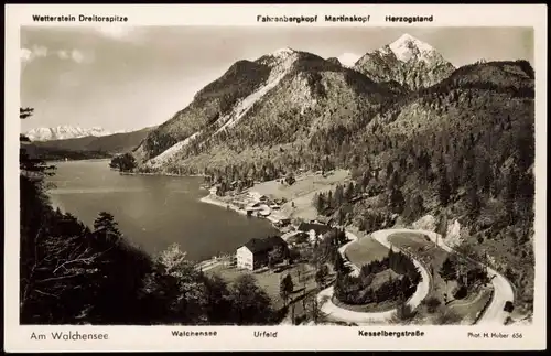 Urfeld-Kochel am See Wetterstein Dreitorspitze Kesselbergstraße 1959