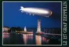Ansichtskarte Lindau (Bodensee) über Hafeneinfahrt LZ 127 Graf Zeppelin 2002