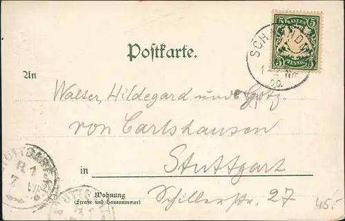 Ansichtskarte Litho AK Usingen (Taunus) Gruss aus... Bahnhof, Gasthof 1900