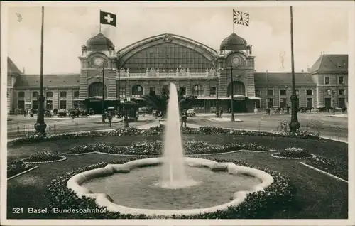 Ansichtskarte Basel Bundesbahnhof 1931