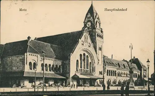 CPA Metz Bahnhof / La Gare 1921