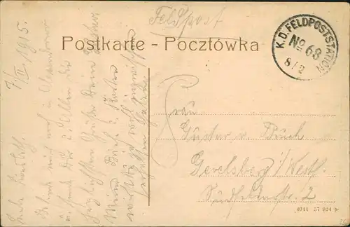 Alexandrowo Aleksandrów Kujawski Bahnhof b Arys Ostpreußen 1916