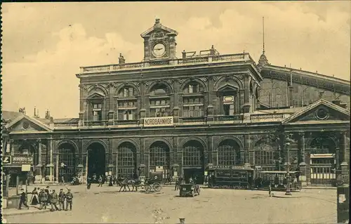 CPA Lille Nordbahnhof La Gare 1915  gel. Feldpost